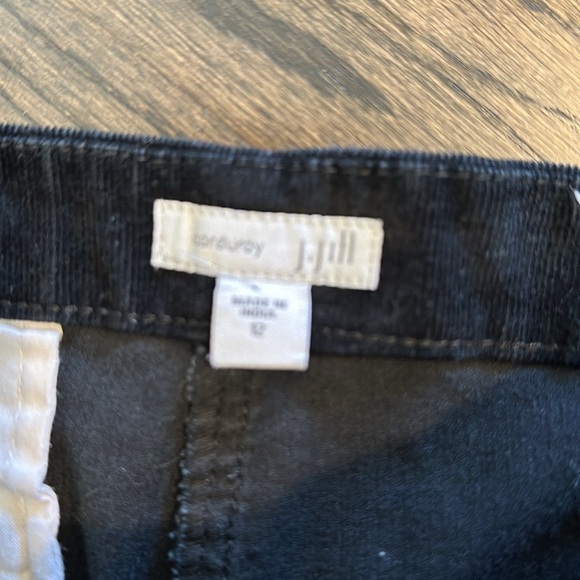 J. Jill Black Corduroy Cords Pants 12 EUC - Picture 2 of 8